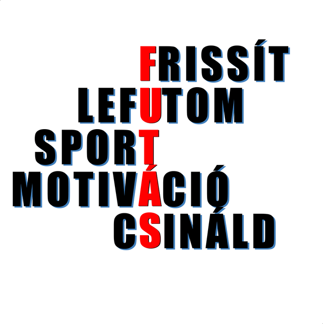 Futás fekete szöveg
