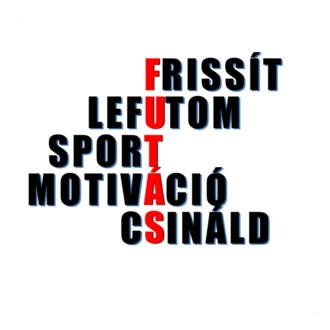 Futás fekete szöveg