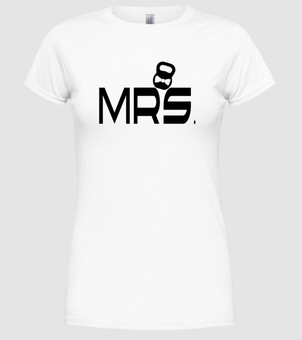 Fitness Mrs. - Páros minta minta fehér pólón